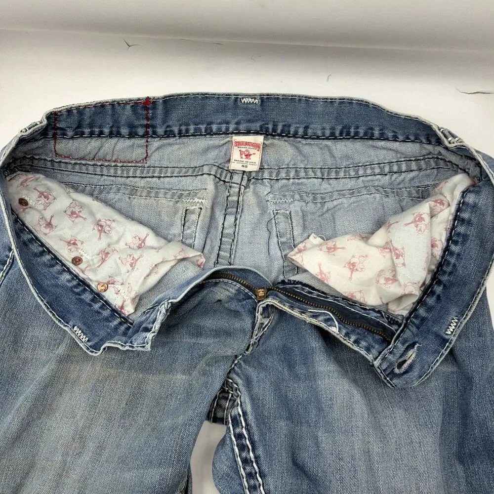 🤩 Vintage True Religion denim / jeans Joey Super T Size 40 x 34 Rare